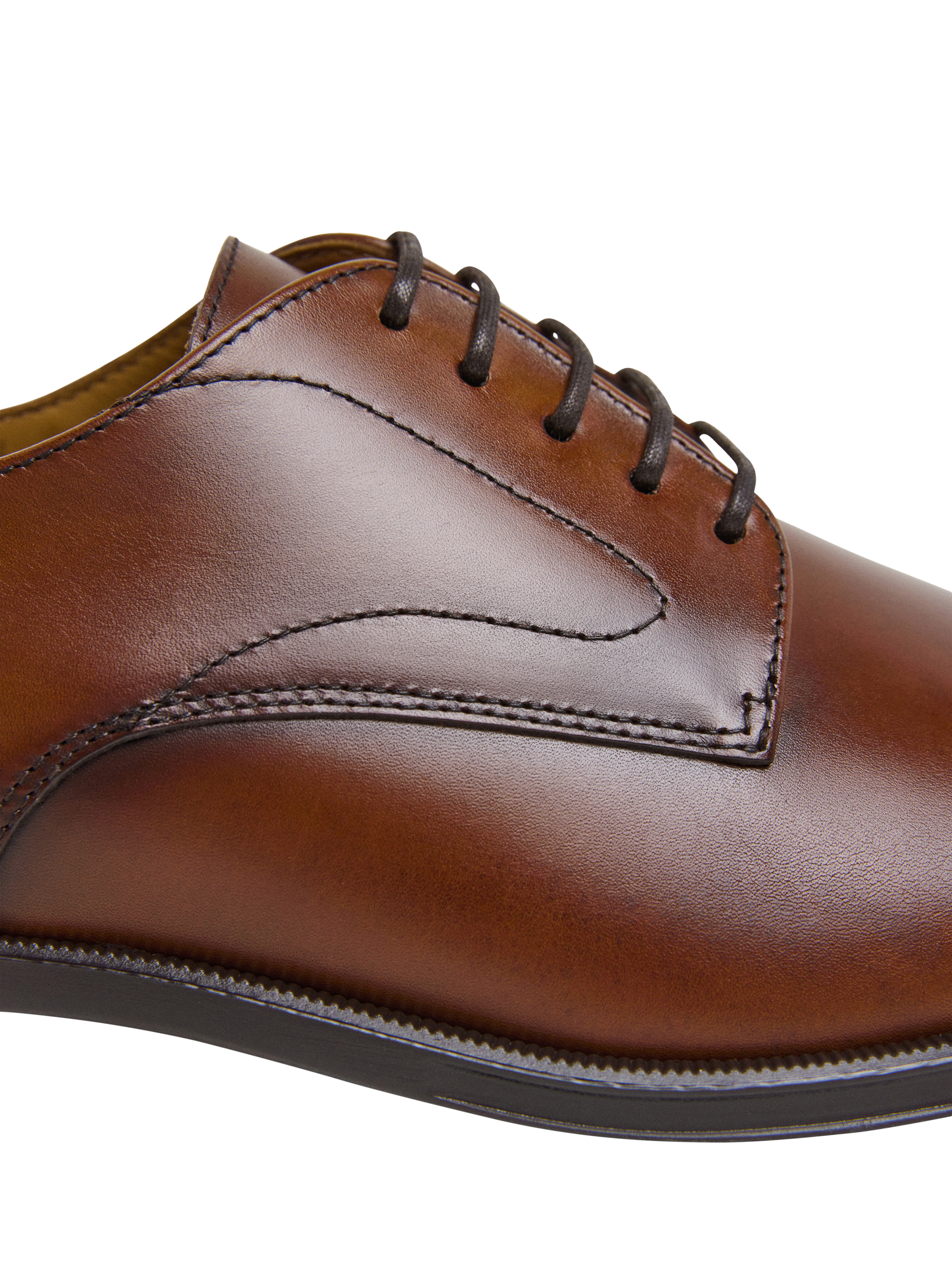 Product image 5 of 6, which shows Hackett London Leather Blucher Derby Shoes, Tan Brown, 11