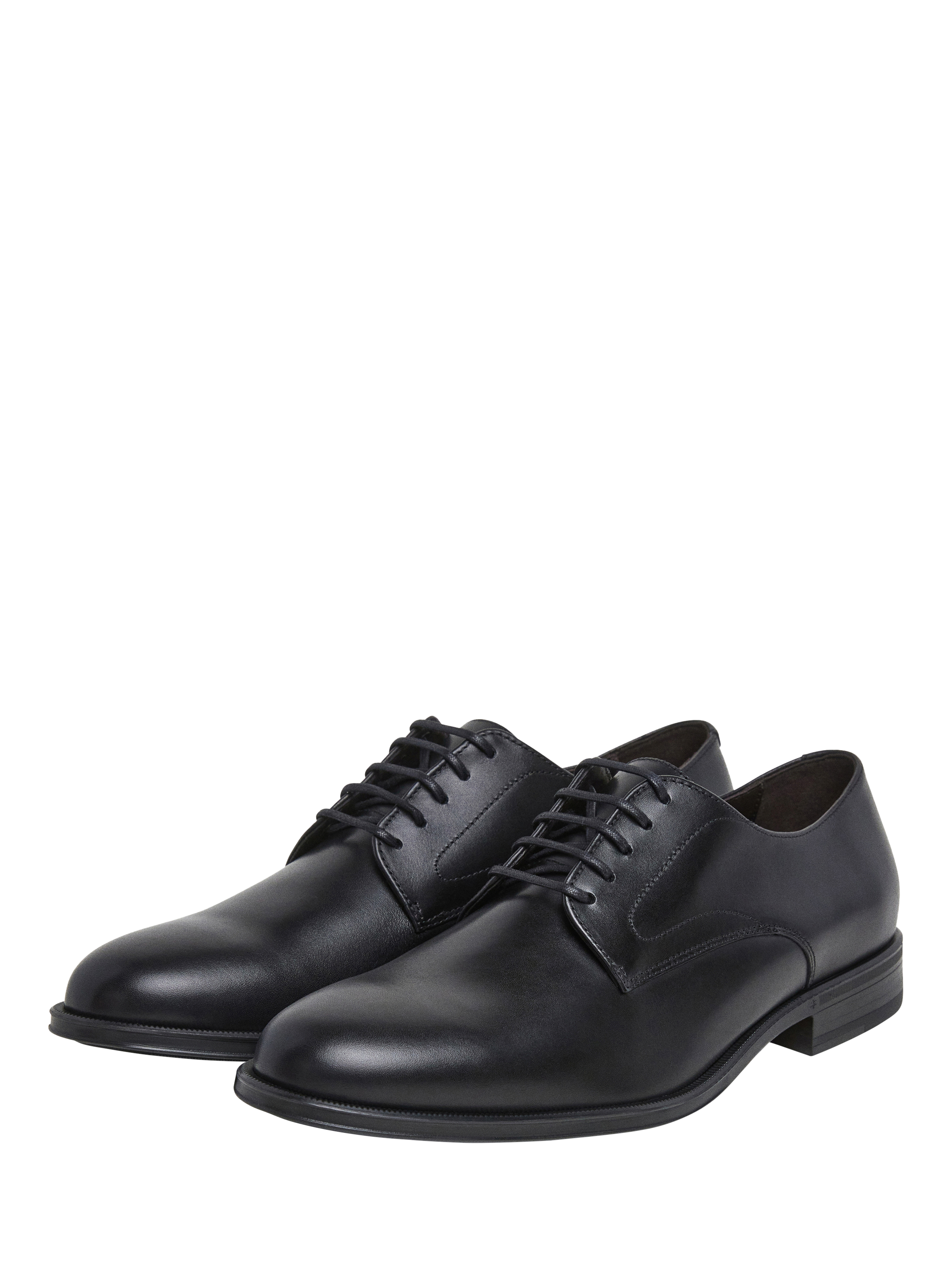 Product image 2 of 5, which shows Hackett London Duke Leather Blucher Shoes, Black, 11