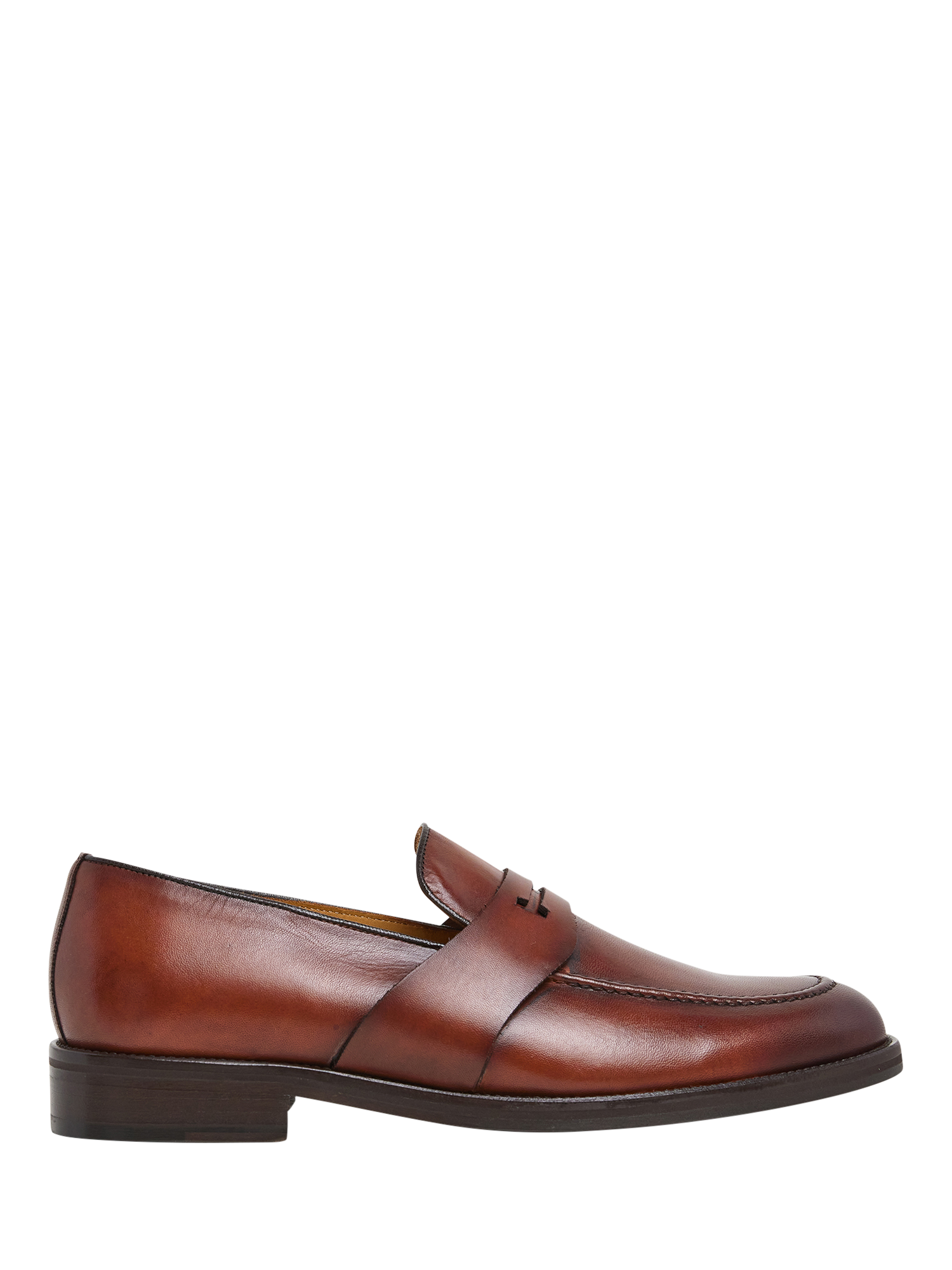 Product image 1 of 6, which shows Hackett London Leather Loafers, Cappuccino Brown, 6