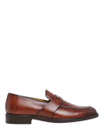 Hackett London Leather Loafers, Cappuccino Brown