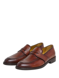 Hackett London Leather Loafers, Cappuccino Brown