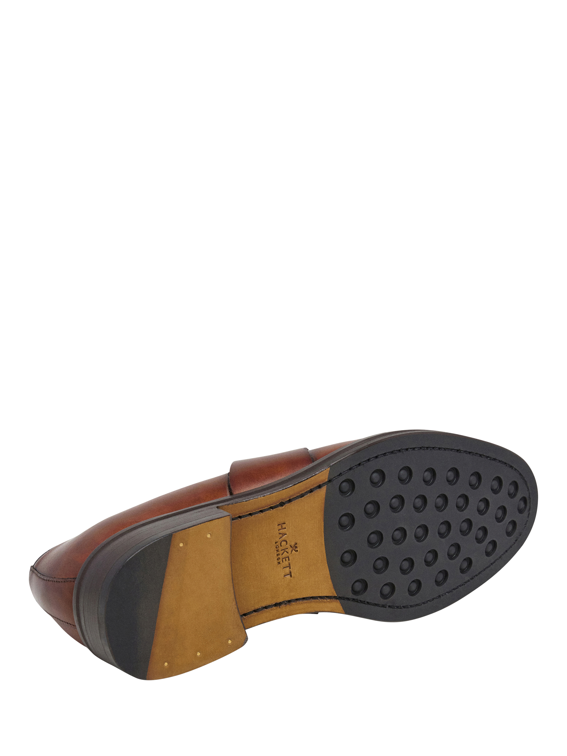 Product image 6 of 6, which shows Hackett London Leather Loafers, Cappuccino Brown, 6