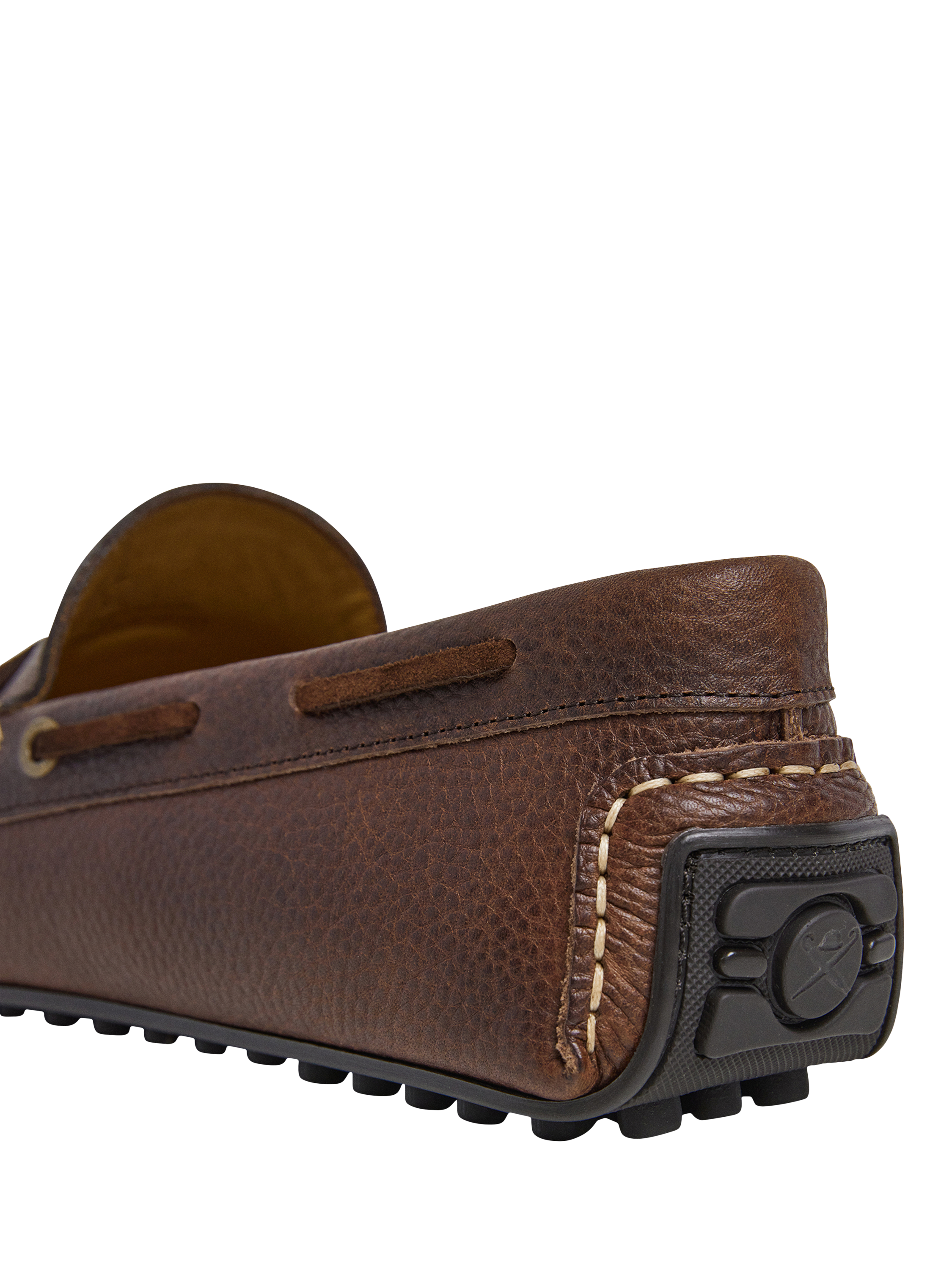 Product image 4 of 6, which shows Hackett London Leather Driver Loafers, Dark Brown, 11