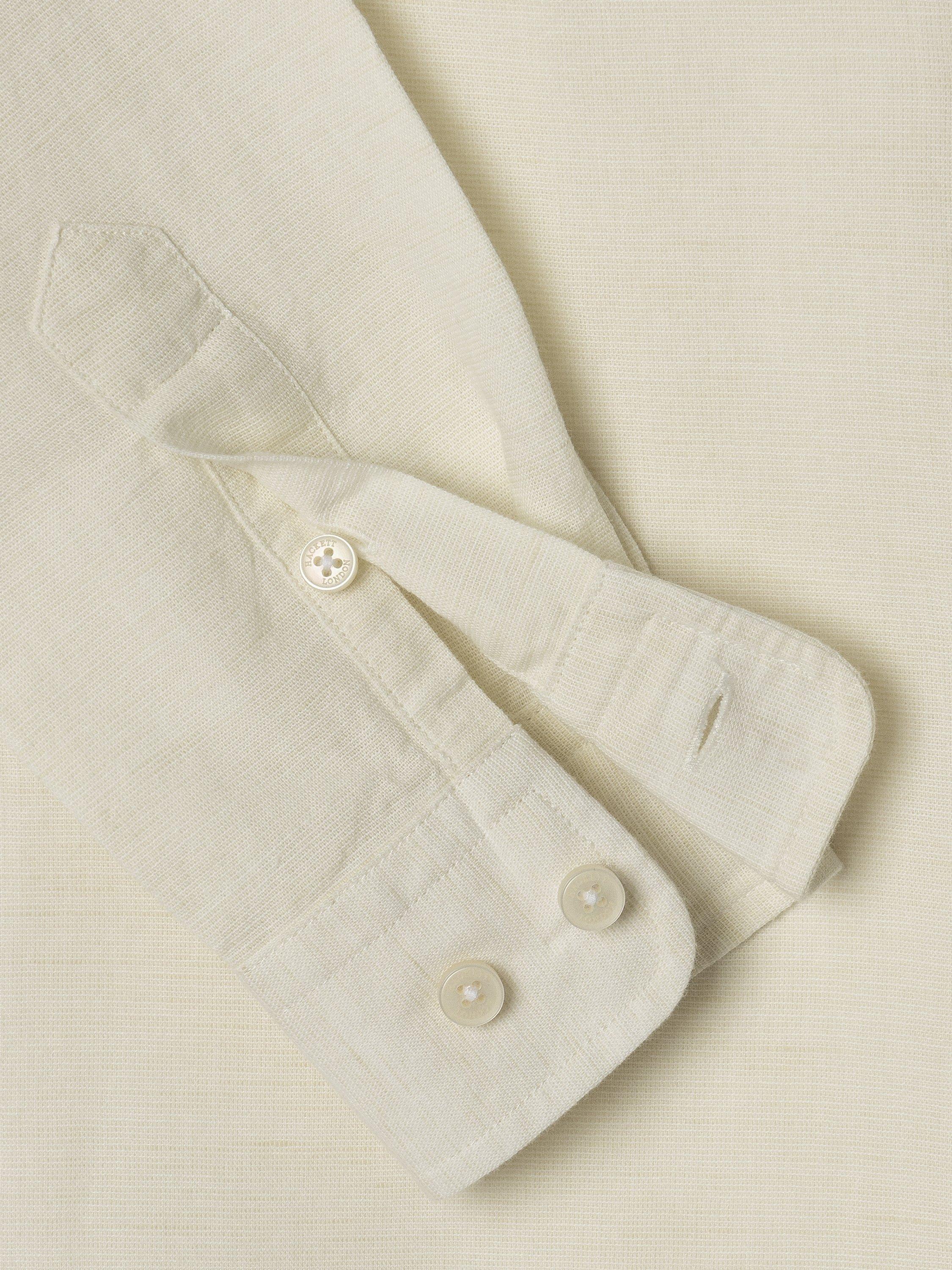Product image 4 of 4, which shows Hackett London Kids' Cotton-Linen Porter Collar Shirt, Optic White, 15 years