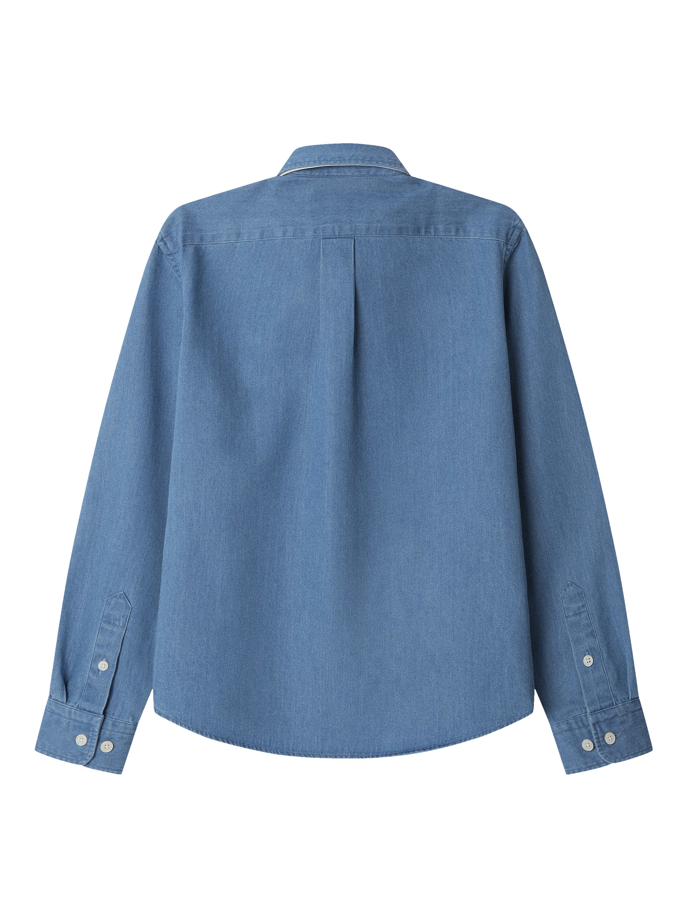 Product image 2 of 4, which shows Hackett London Kids' Cotton Lightweight Denim Shirt, Chambray Blue, 15 years