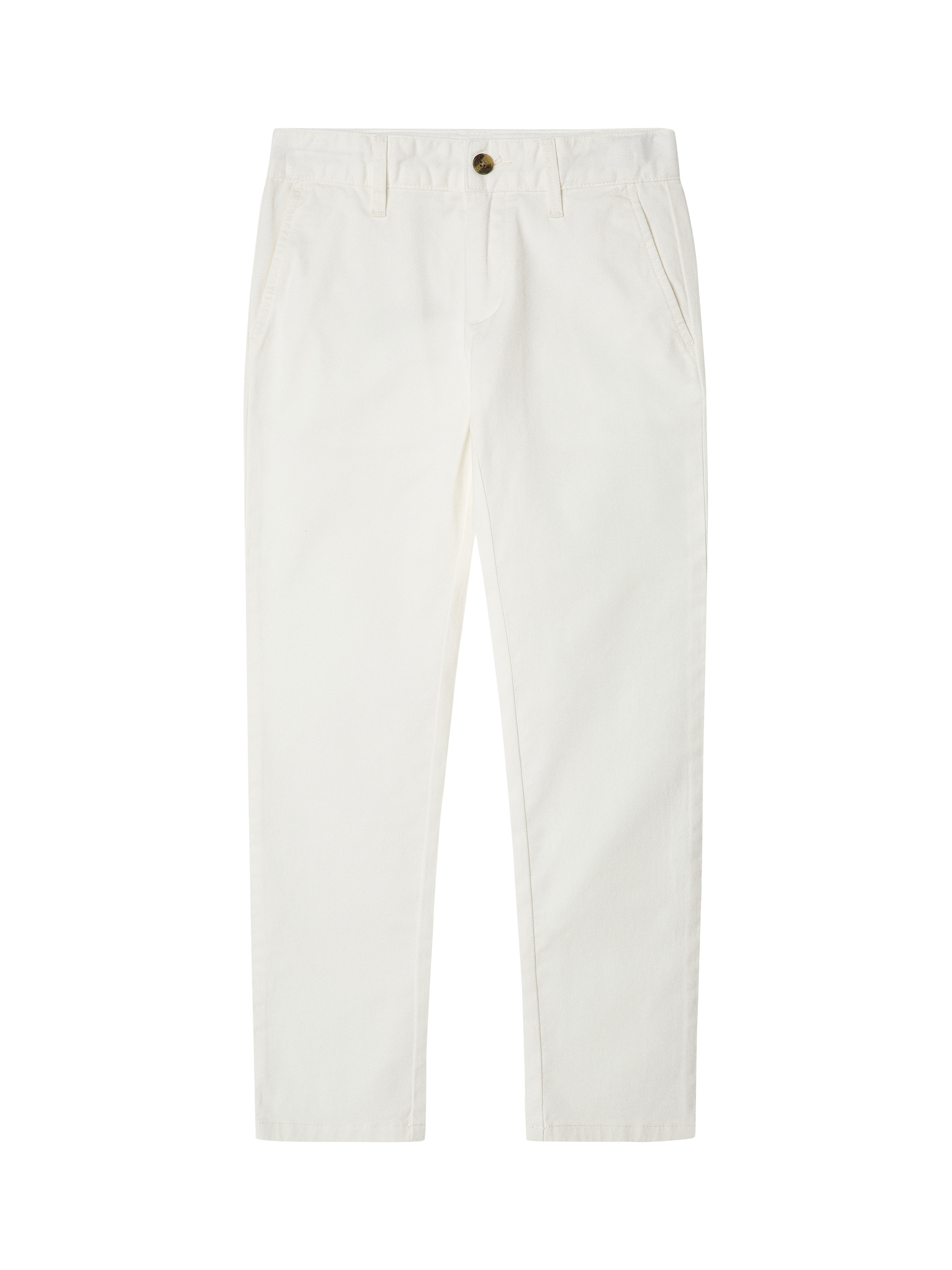 Product image 1 of 4, which shows Hackett London Kids' Cotton Twill Chino Trousers, Off White, 2 years