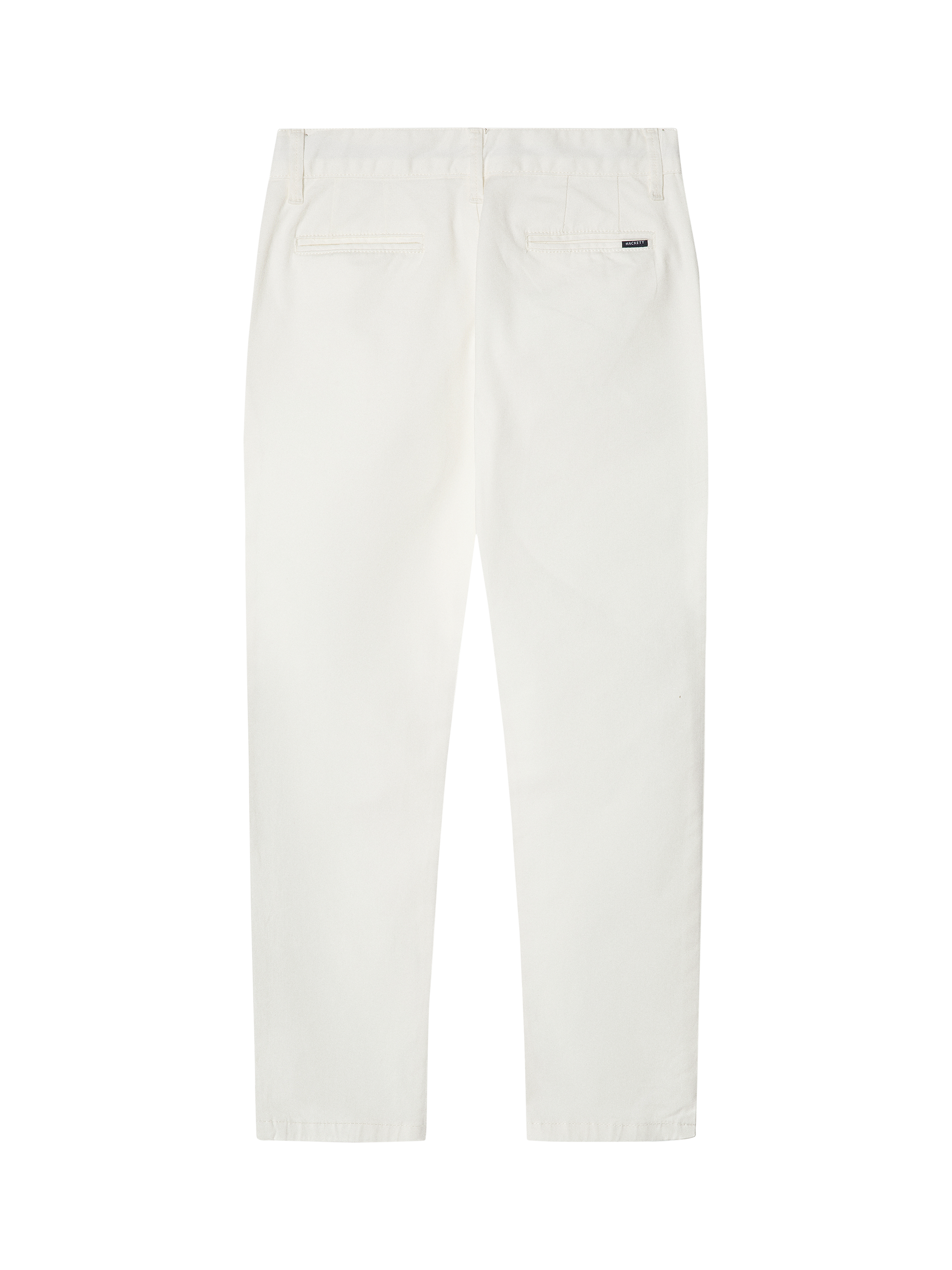 Product image 2 of 4, which shows Hackett London Kids' Cotton Twill Chino Trousers, Off White, 2 years