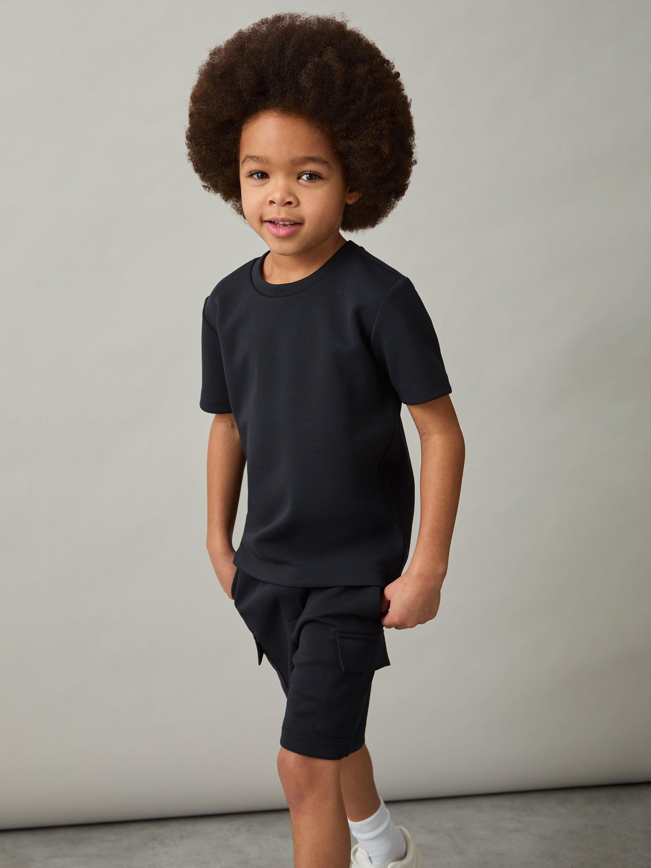 Product image 3 of 4, which shows Reiss Kids' Bradley Crew Neck T-Shirt, Navy, 3-4 years