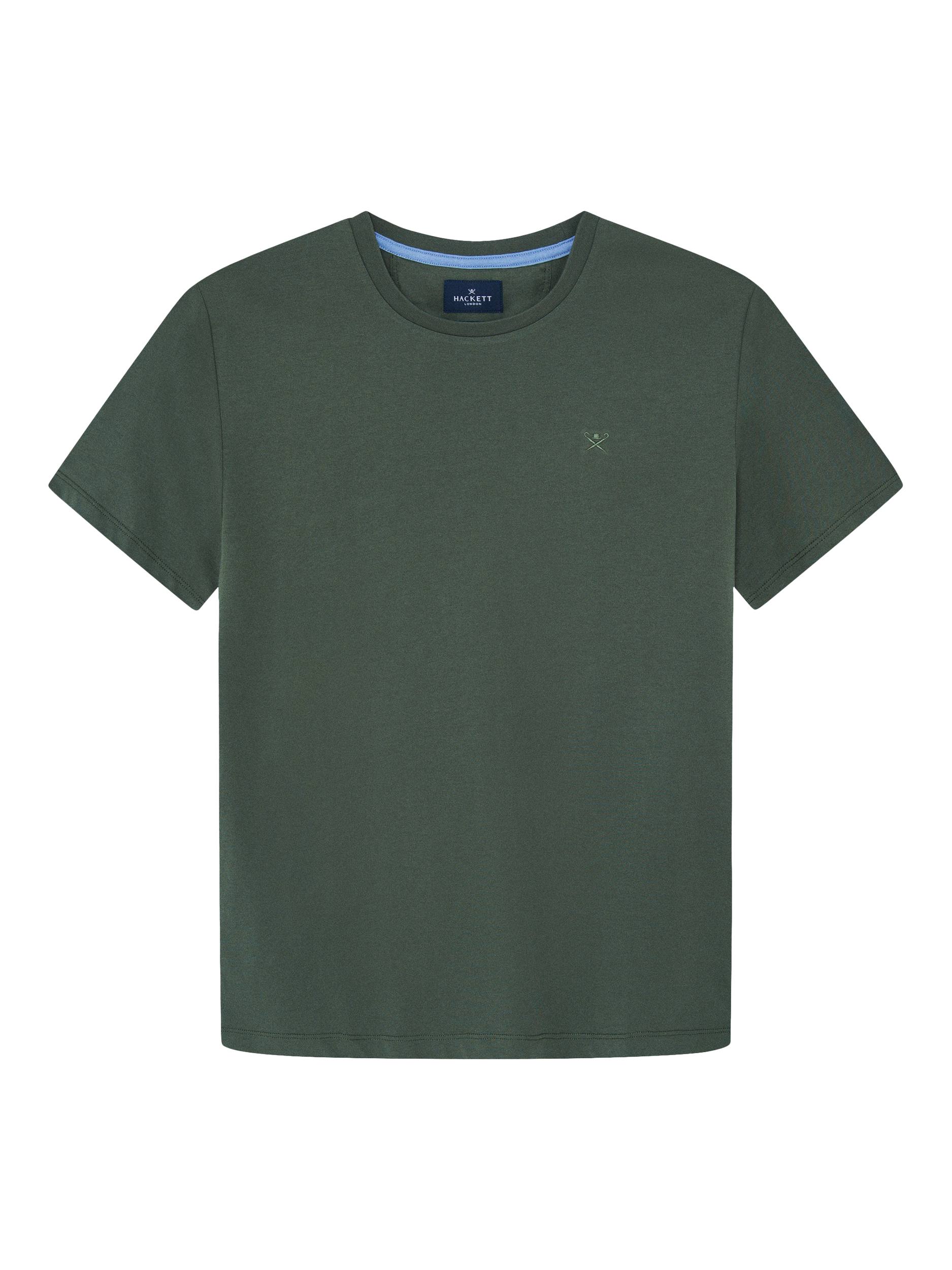 Product image 5 of 6, which shows Hackett London Pima Cotton Classic Fit Short Sleeve T-Shirt, Regent Green, XS