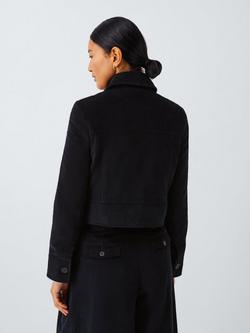 John Lewis Single Breasted Corduroy Jacket, Black - view 2, Black