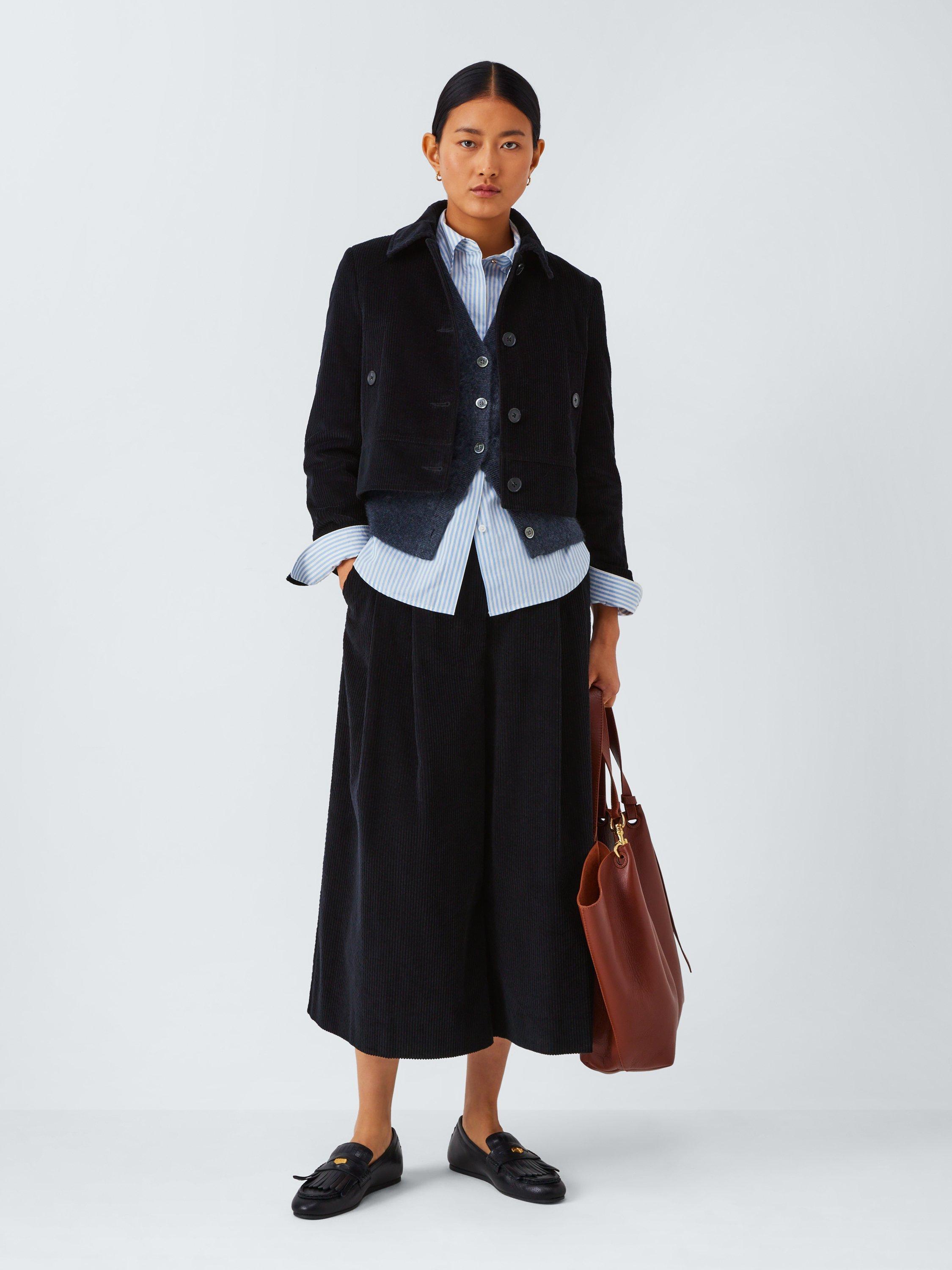 Product image 3 of 6, which shows John Lewis Single Breasted Corduroy Jacket, Black, 8