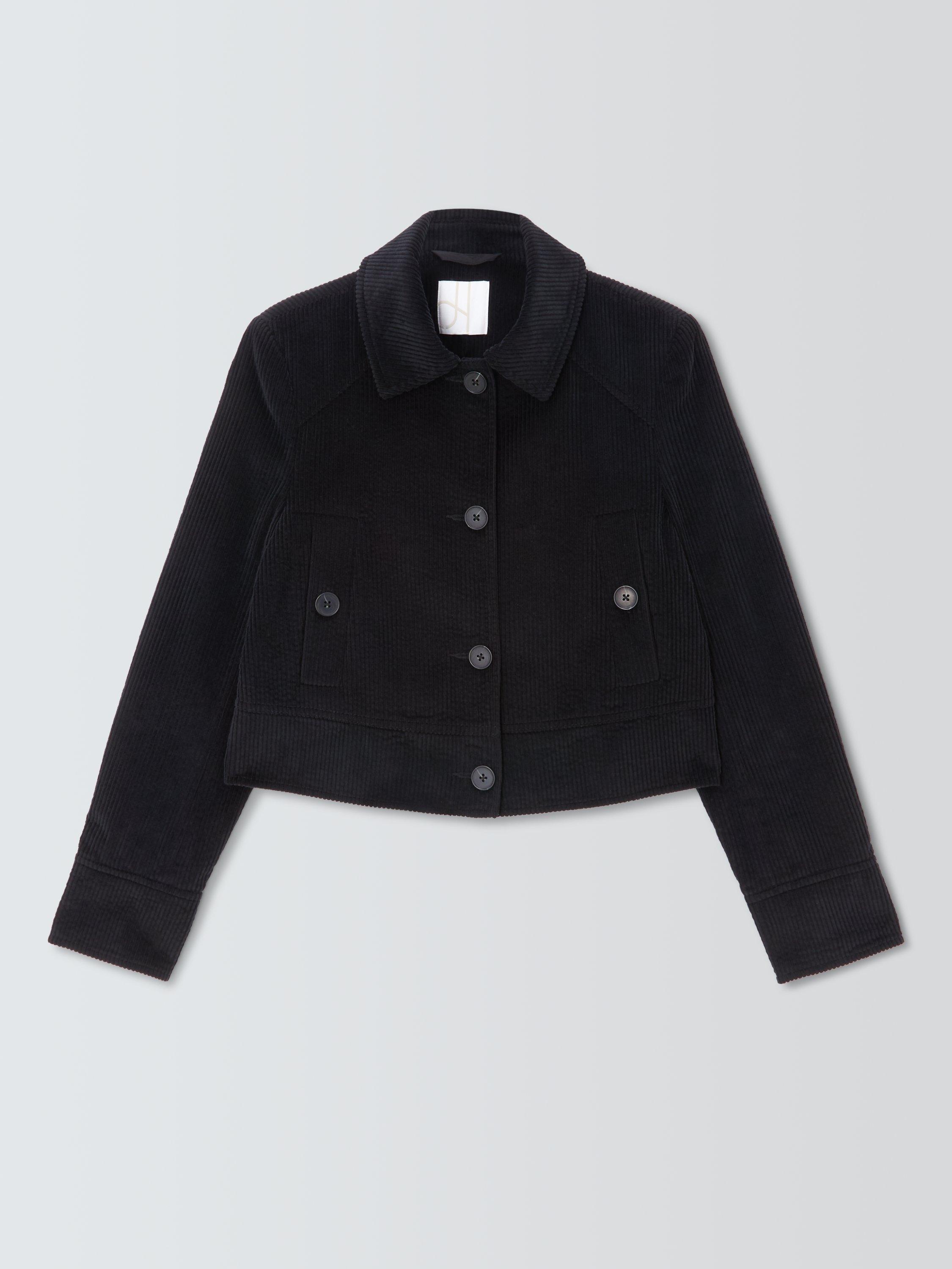 Product image 4 of 6, which shows John Lewis Single Breasted Corduroy Jacket, Black, 8