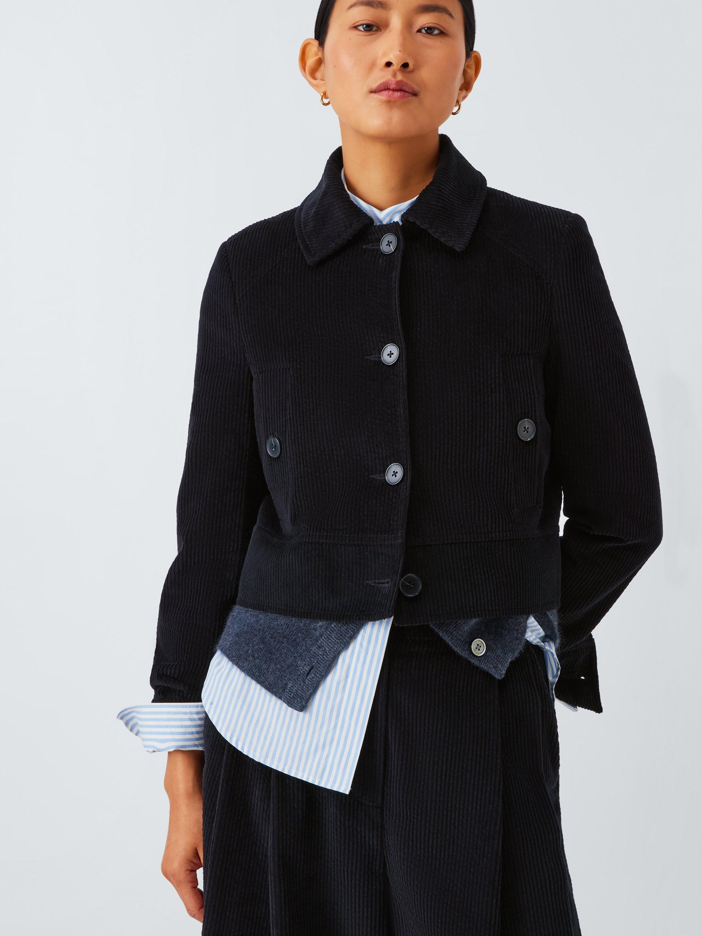 Product image 6 of 6, which shows John Lewis Single Breasted Corduroy Jacket, Black, 8