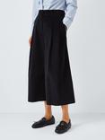 John Lewis Mid Rise Corduroy Culottes, Black
