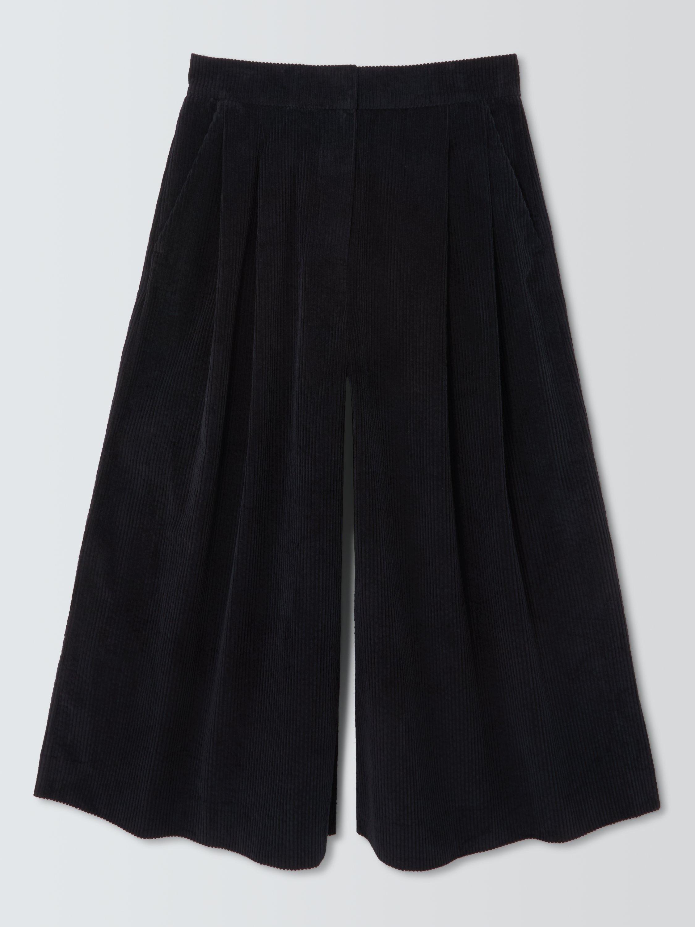 Product image 4 of 6, which shows John Lewis Mid Rise Corduroy Culottes, Black, 20