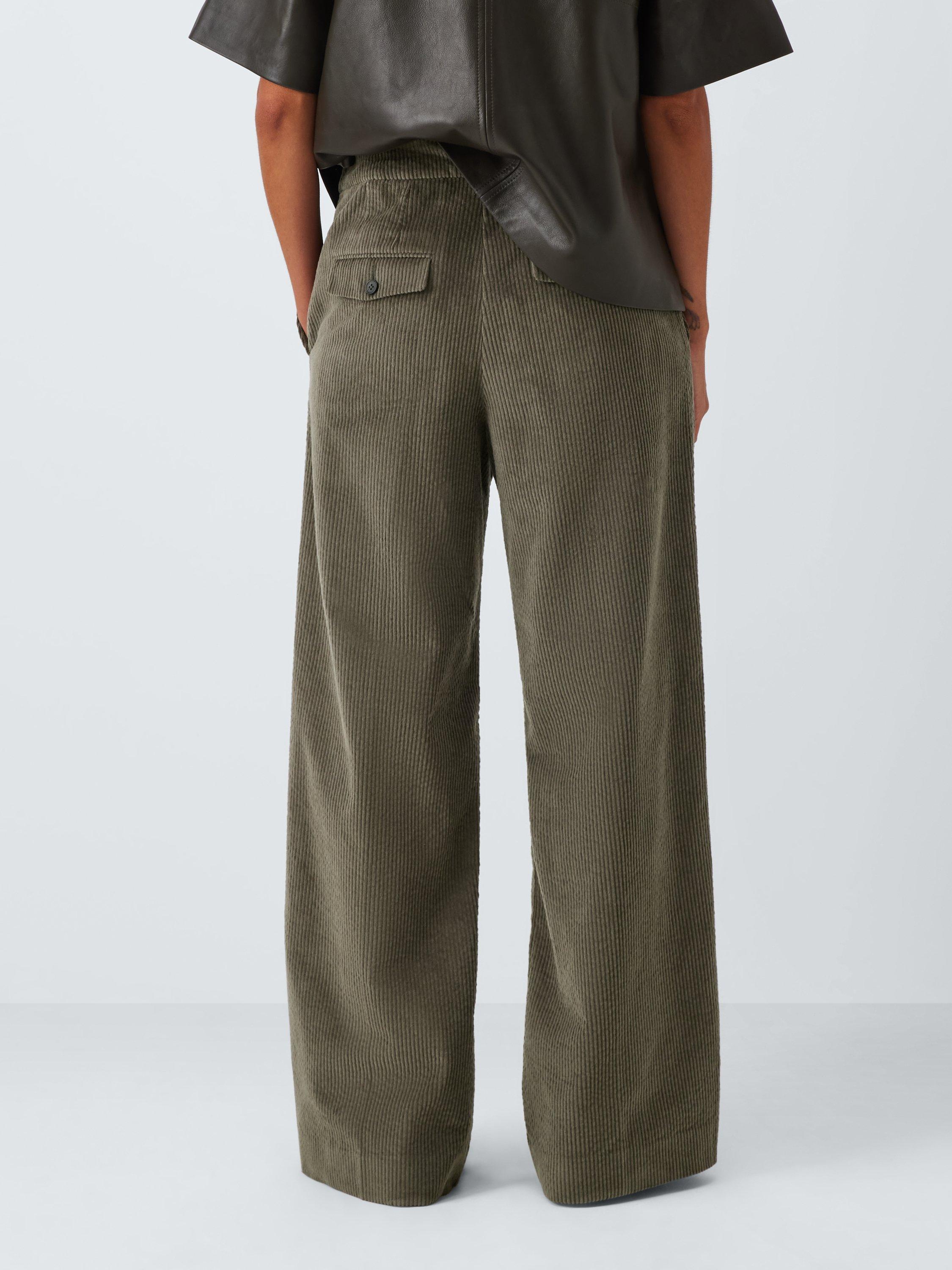 Product image 2 of 6, which shows John Lewis Parallel Leg Corduroy Trousers, Khaki, 16