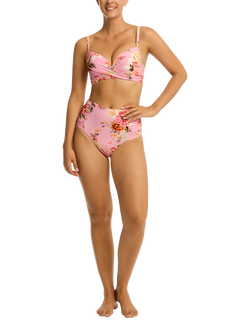 Sea Level Rosewood Cross Front Bikini Top, Pink, Pink