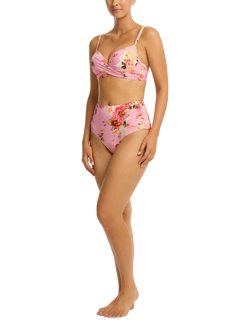 Sea Level Rosewood High Waist Bikini Bottoms, Pink - view 2, Pink