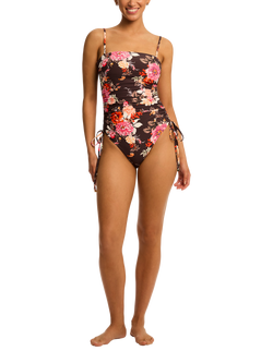 Sea Level Rosewood Bandeau Swimsuit, Cocoa - view 2, Cocoa