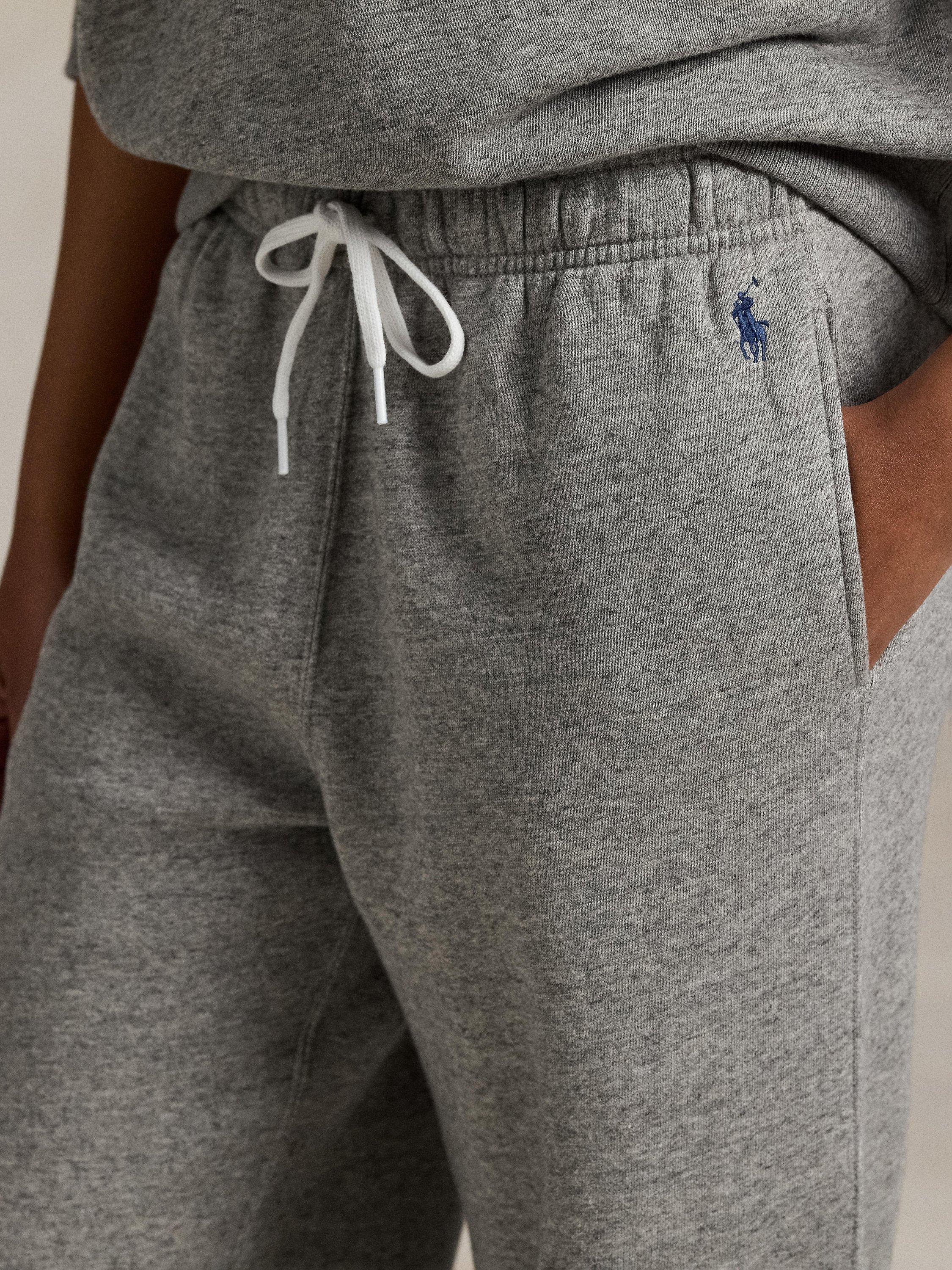 Product image 5 of 5, which shows Polo Ralph Lauren Wide Leg Cotton Blend Fleece Joggers, Grey, XS