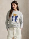 Polo Ralph Lauren Polo Bear Fleece Crew Neck Sweatshirt, Grey/Multi