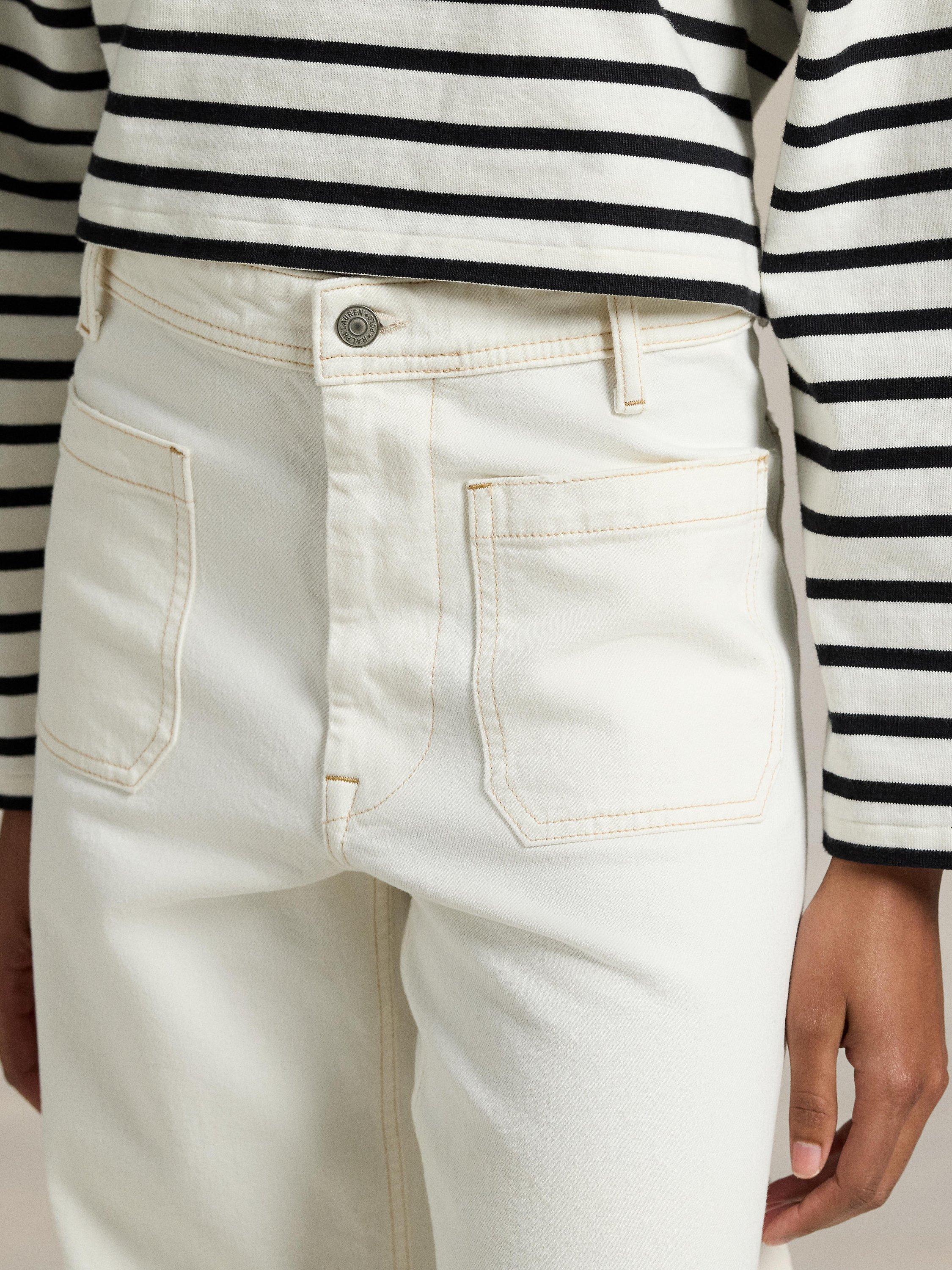 Product image 4 of 4, which shows Polo Ralph Lauren Denim Wide Leg Sailor Jeans, Luizia Wash, 26
