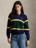 Polo Ralph Lauren Stripe Fleece Polo Shirt, Multi