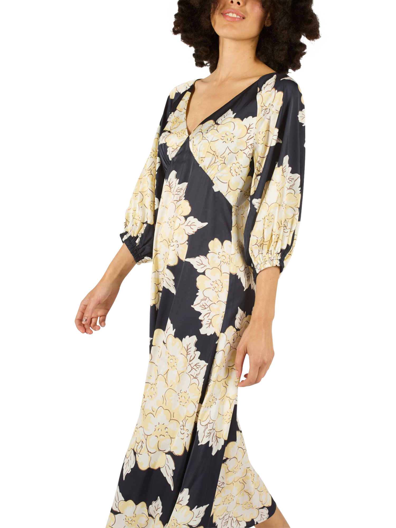 Product image 2 of 6, which shows Traffic People Gloria Blooming Lovely Dress, Navy, XS