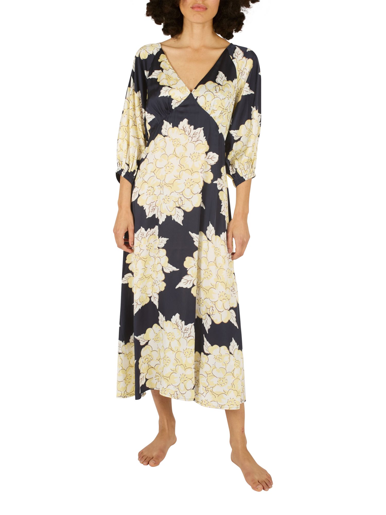 Product image 5 of 6, which shows Traffic People Gloria Blooming Lovely Dress, Navy, XS