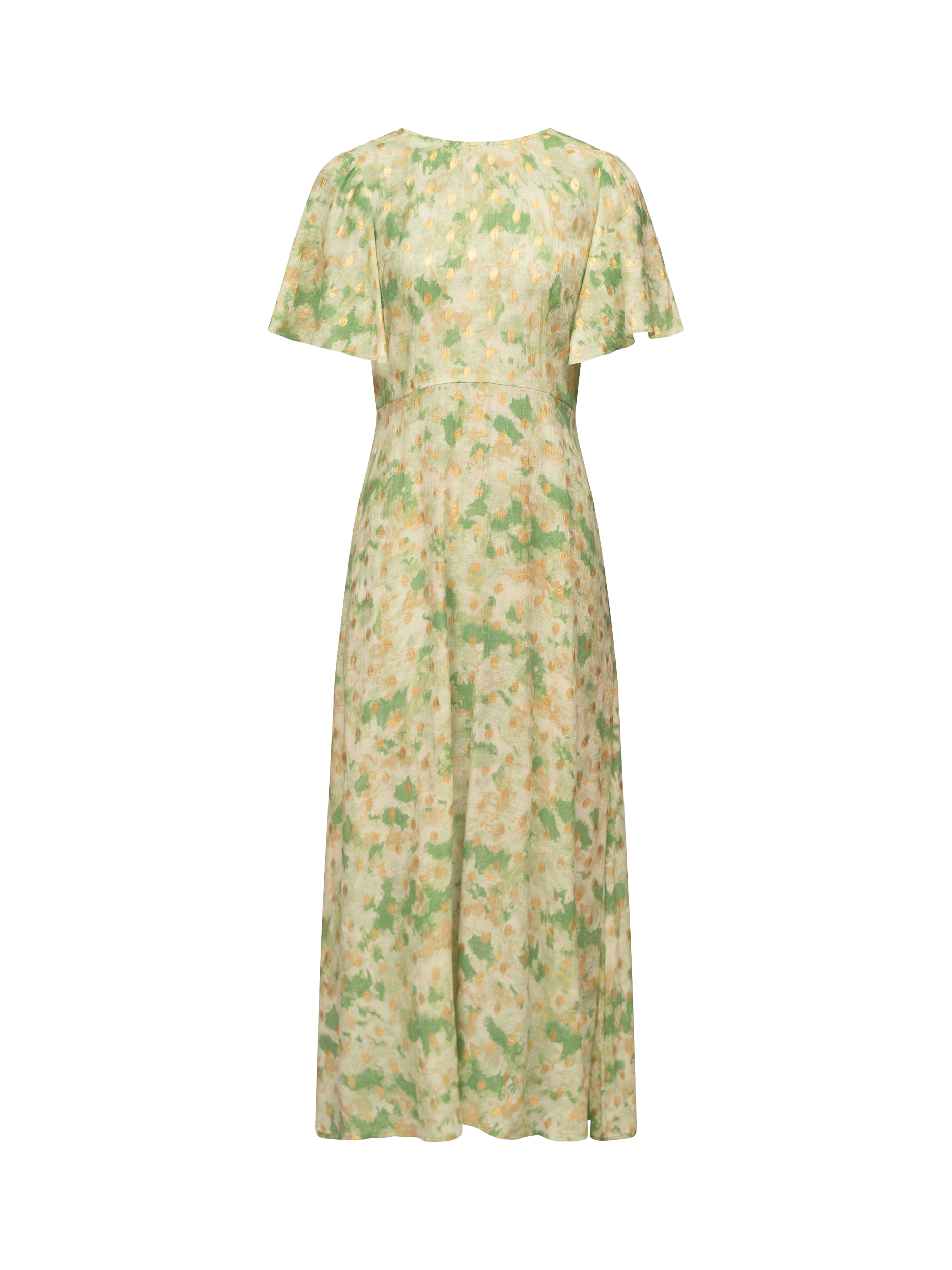 Product image 5 of 6, which shows Traffic People Rene Gold Rush Dress, Green, XS
