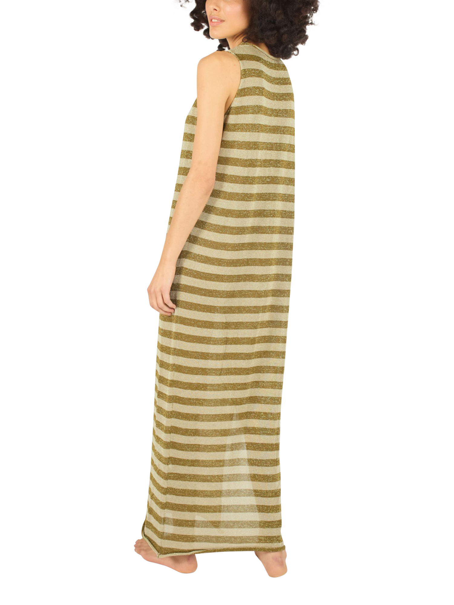 Product image 2 of 6, which shows Traffic People Tarnish Summer Madness Dress, Gold, S-M
