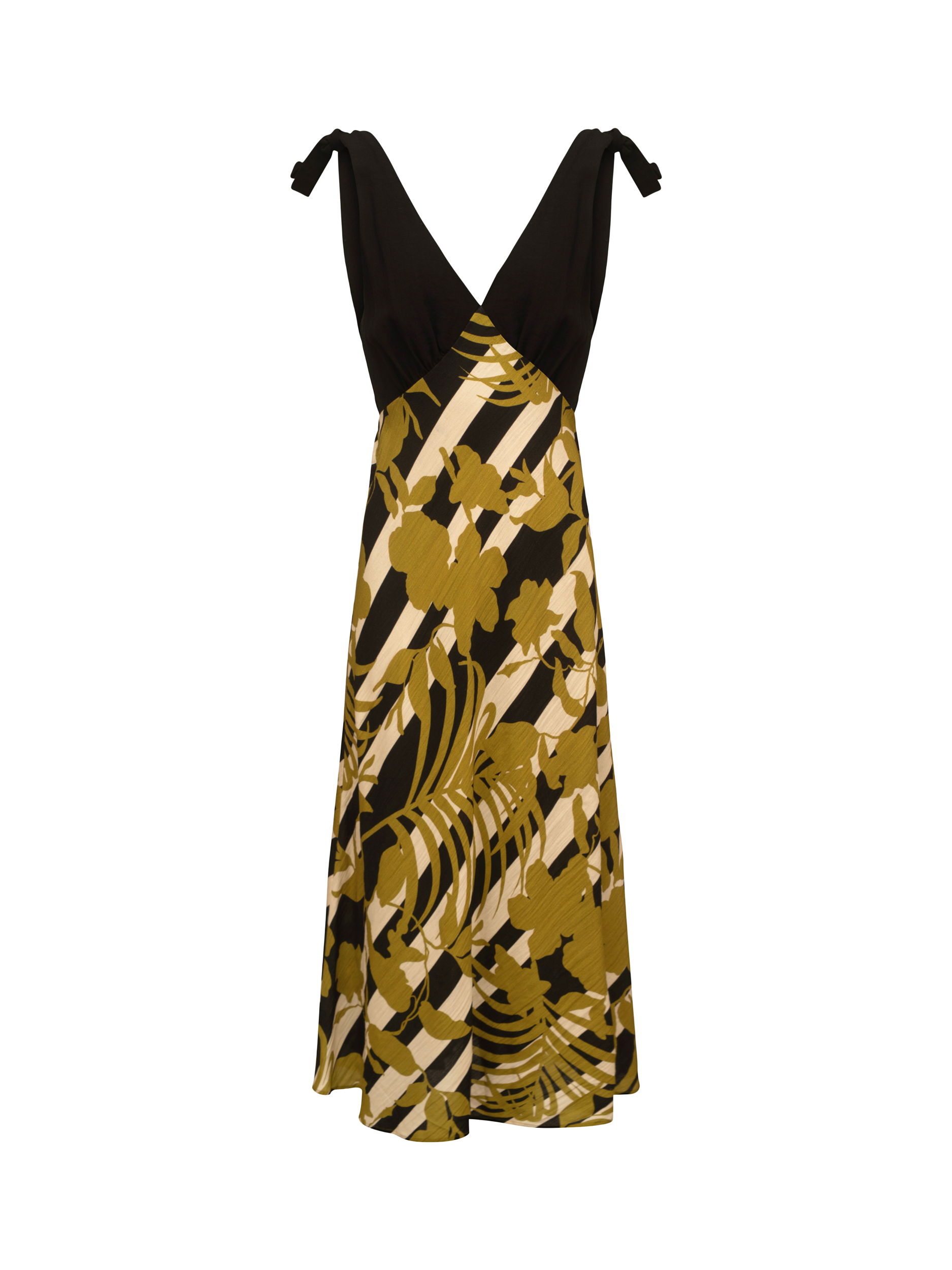 Product image 6 of 7, which shows Traffic People Eddie The Archive Linen Rich Dress, Black/Olive, XS