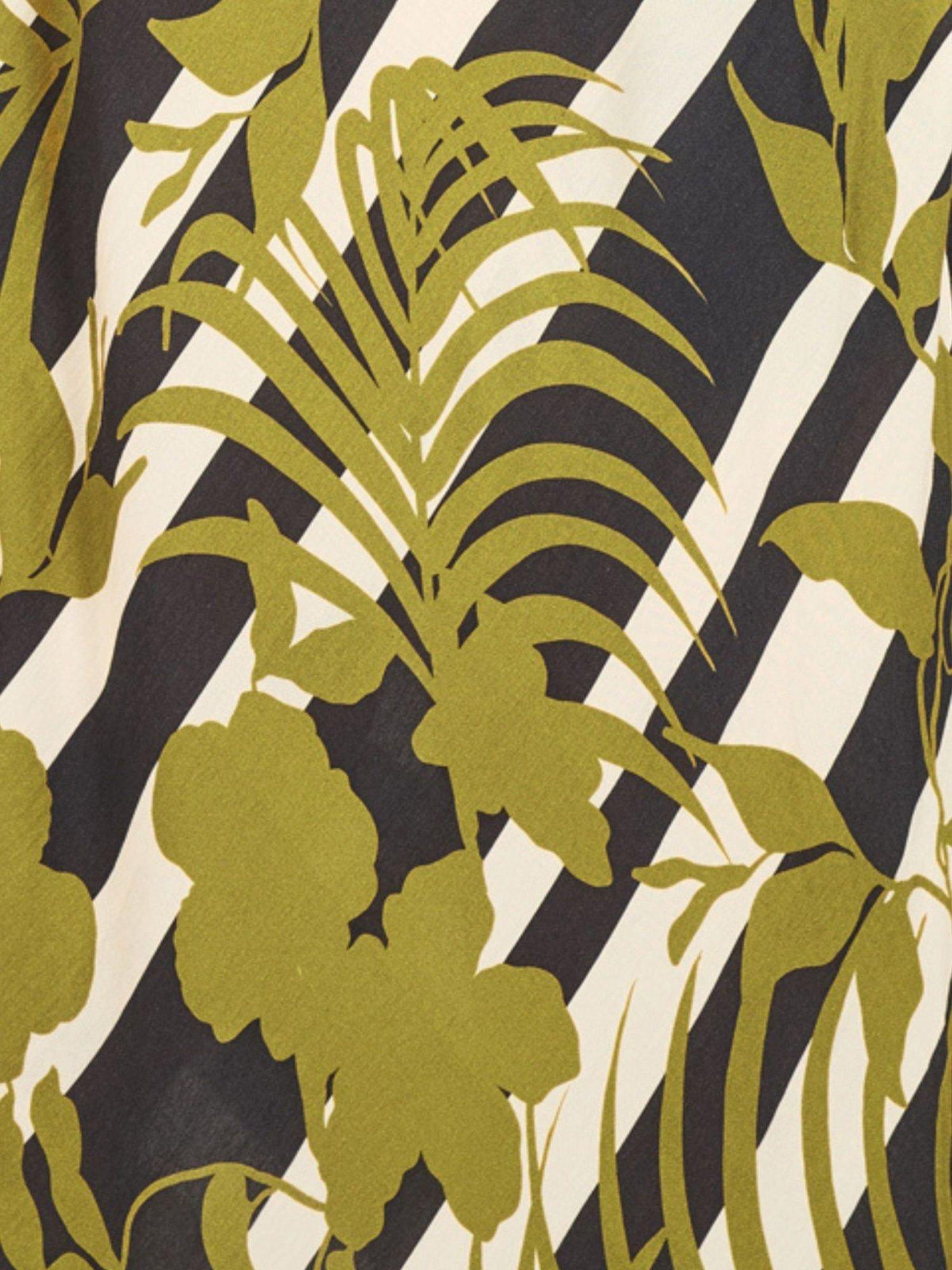 Product image 7 of 7, which shows Traffic People Eddie The Archive Linen Rich Dress, Black/Olive, XS