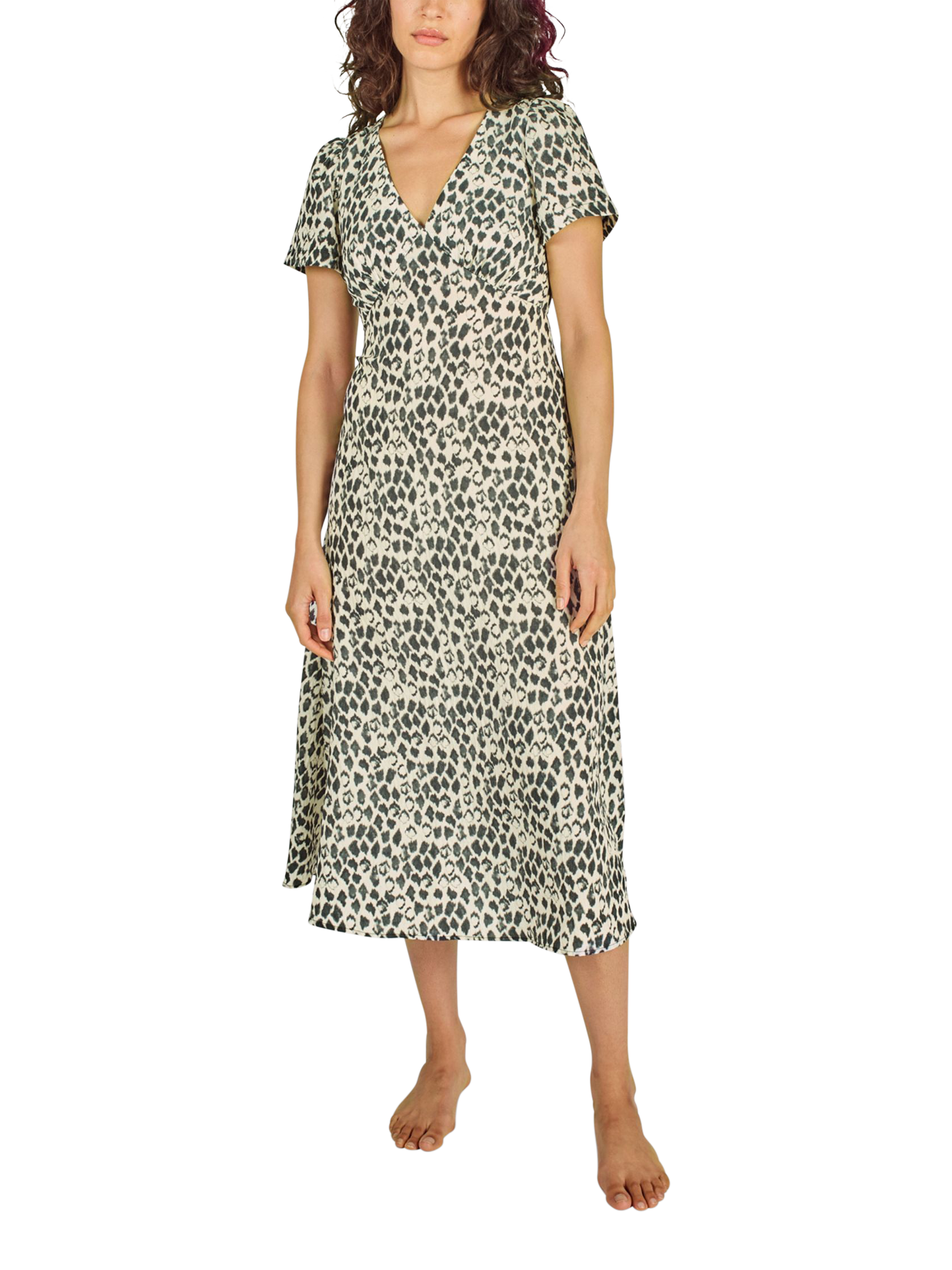 Product image 1 of 6, which shows Traffic People Bonnie Tropical Malady Dress, Black, XS