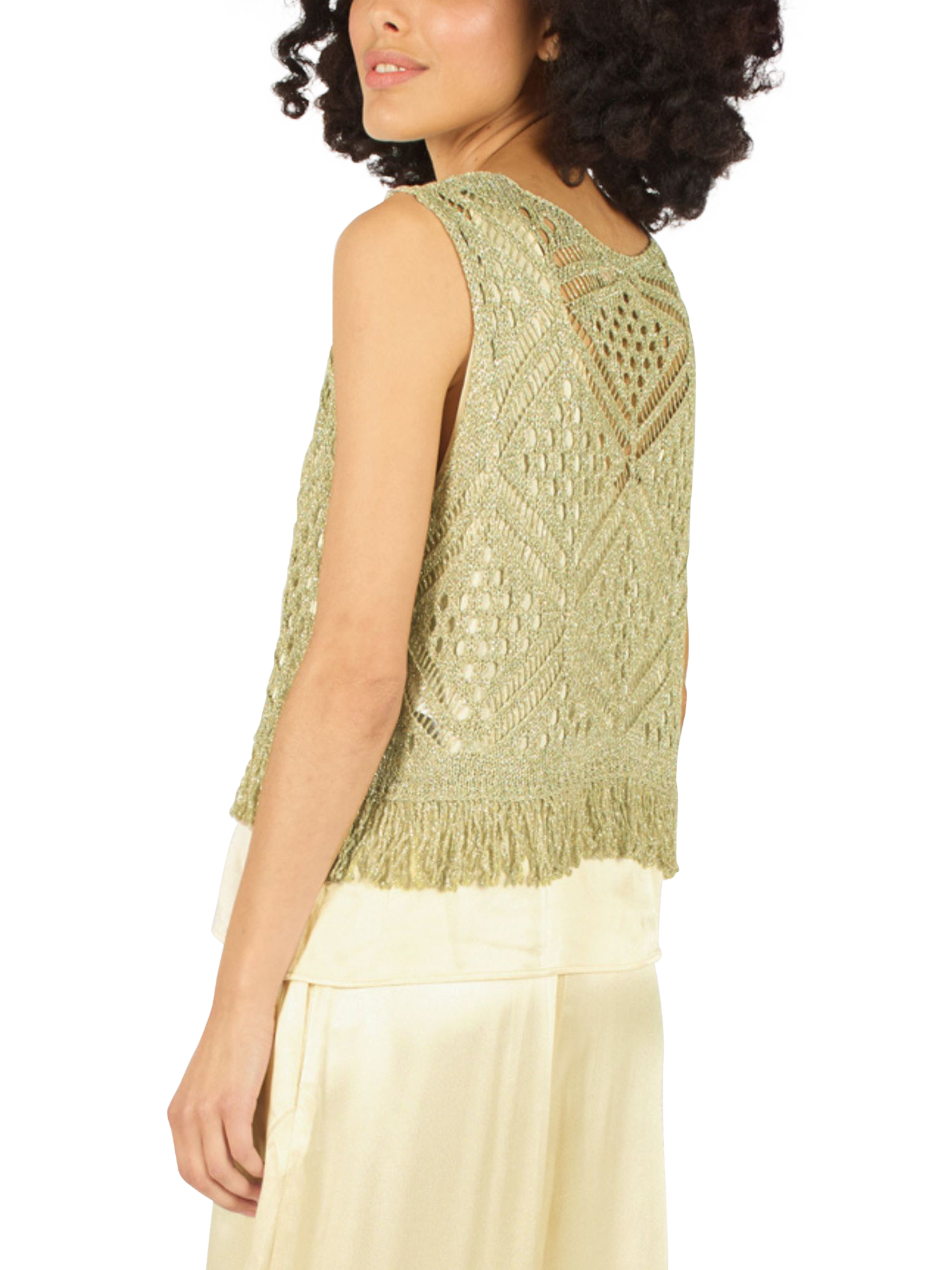 Product image 2 of 6, which shows Traffic People Bella Summer Madness Top, Gold, S-M