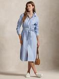 Polo Ralph Lauren Oxford Cotton Belted Shirt Dress, Bsr Blue