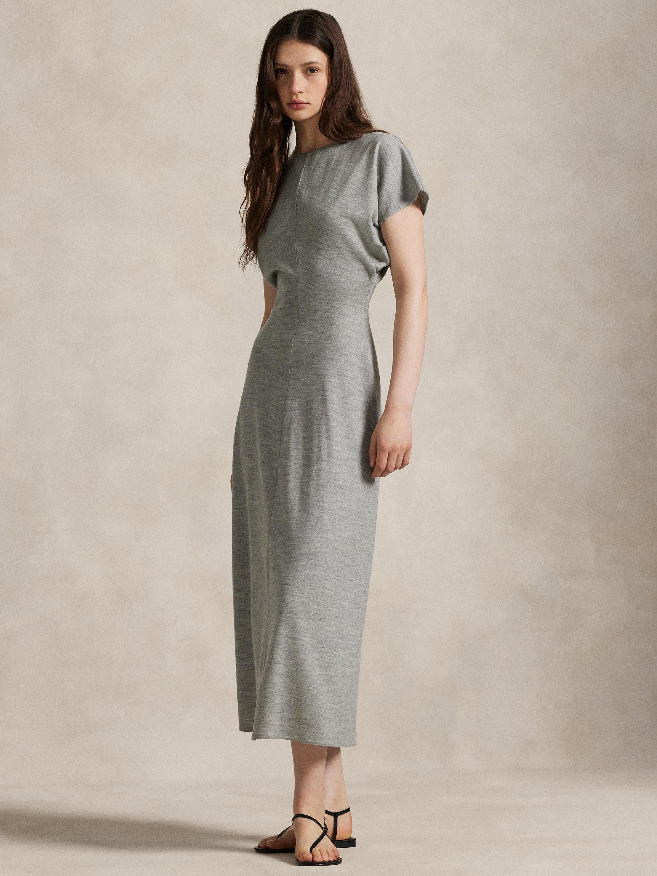 polo ralph lauren short sleeve midi dress Navy Short Sleeve Midi Dress