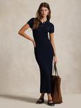 Ralph Lauren Cotton Blend Short Sleeved Sweater Dress, Navy