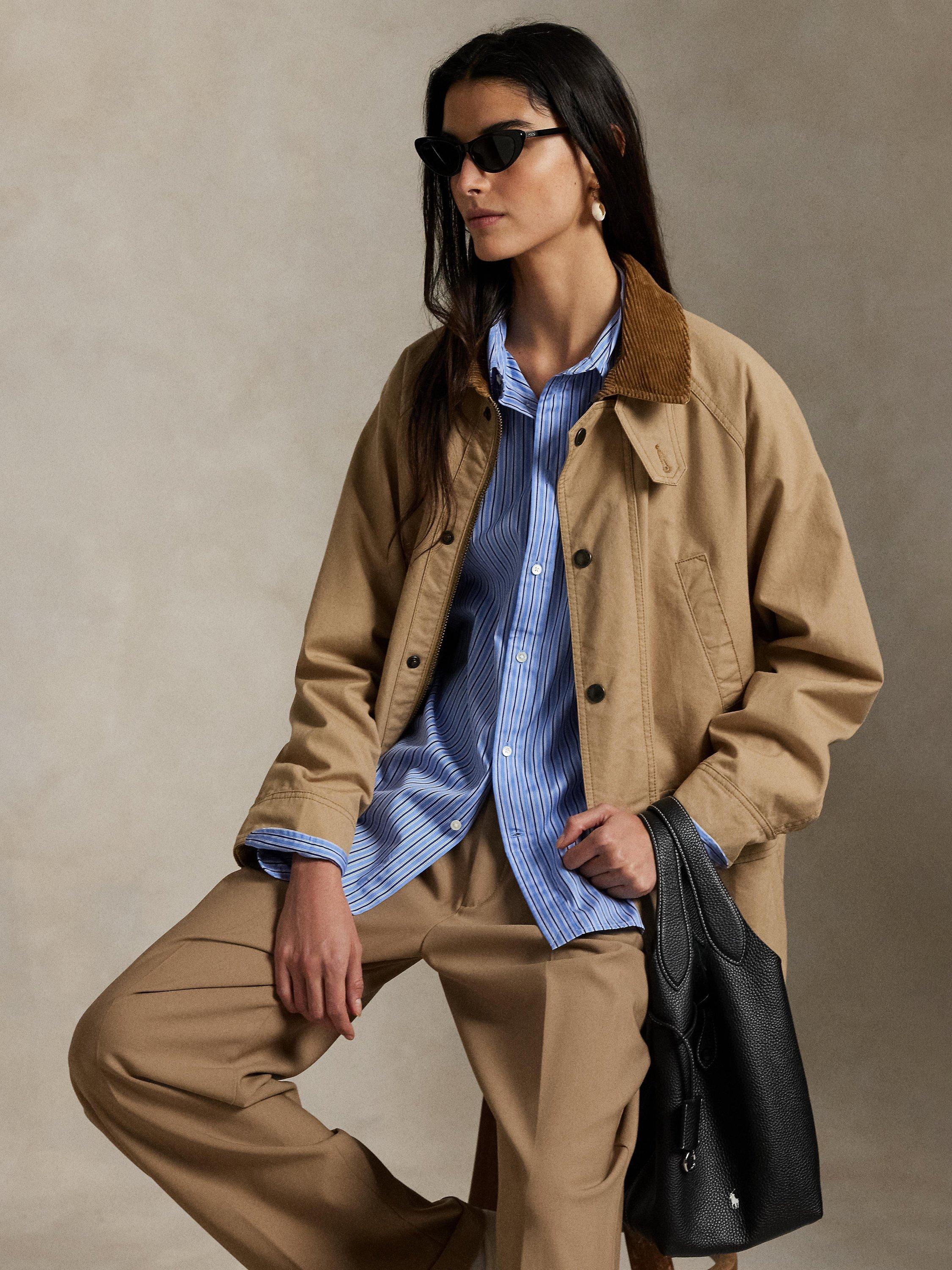 Product image 4 of 6, which shows Polo Ralph Lauren Woven Denim Field Jacket, Beige, XS