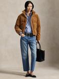 Ralph Lauren Corduroy Quilted Puffer Coat, Tan