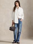 Ralph Lauren Cotton Long Sleeved Oversized Shirt, White