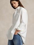 Ralph Lauren Cotton Long Sleeved Oversized Shirt, White