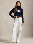 Polo Ralph Lauren Logo Turtle Neck Jumper, Navy