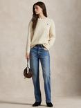 Ralph Lauren Wool Blend Relaxed Cable Knit Sweater, Cream