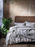 Piglet in Bed Oatmeal Stripe Linen Bedding