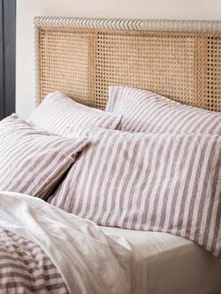 Piglet in Bed Pembroke Stripe Linen Blend Bedding, Elderberry Stripe