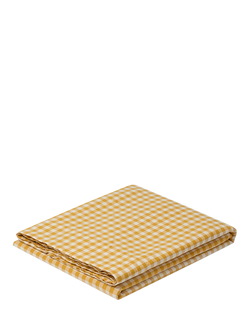 Piglet in Bed Gingham Linen Blend Flat Sheet - view 2, Honey