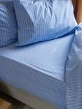 Piglet in Bed Washed Cotton Percale Favourite Shirt Stripe Fitted Sheet