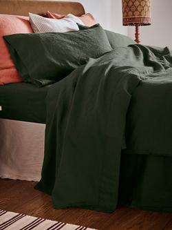 Piglet in Bed Linen Flat Sheet, Fern Green