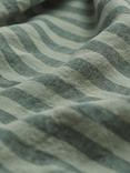 Piglet in Bed Pembroke Stripe Linen Flat Sheet, Pine Green